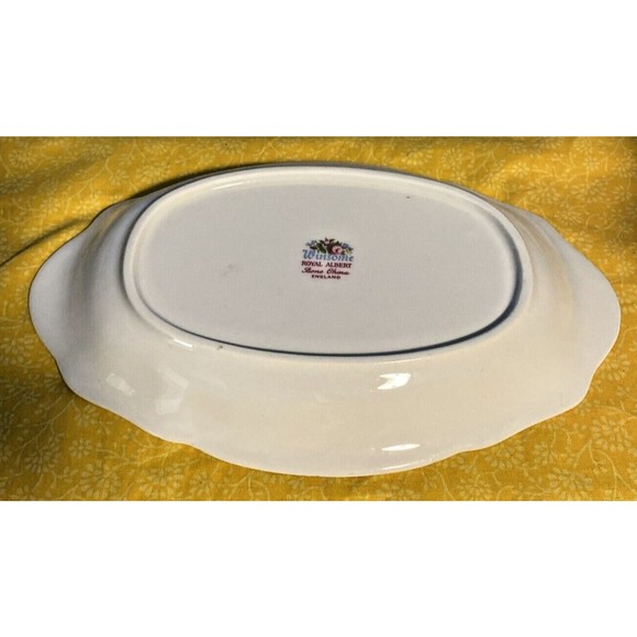 Vintage Royal Albert Winsome Large Open Sugar Bowl/Tray Rose Buds Pink Red 1966 - Picture 6 of 7